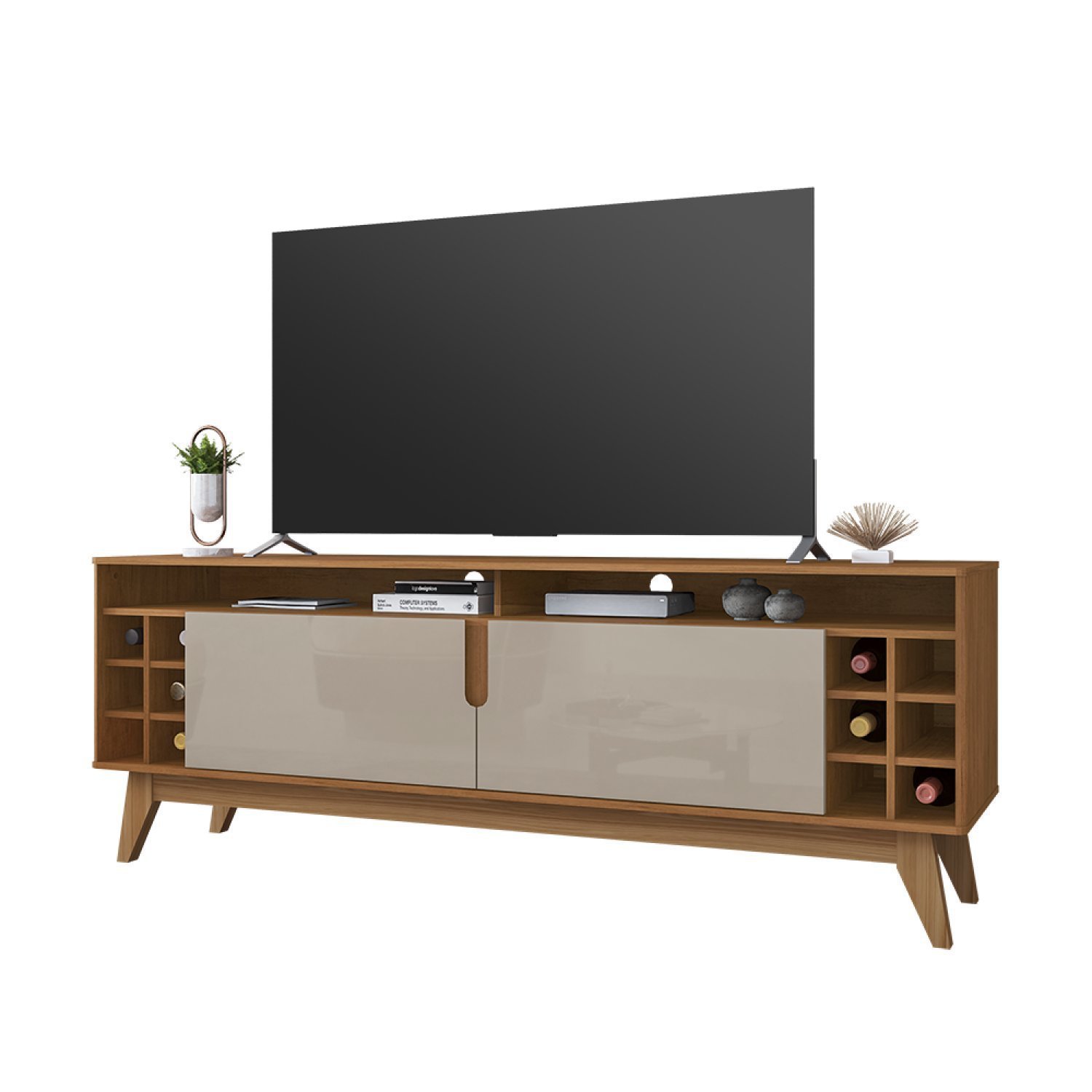 Rack para TV até 60 Polegadas 2 Portas 135cm Wine Versátile - 3