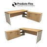 Mesa de Escritório em L 170cm Tampo 40mm Balcão e 3 Gavetas - 5