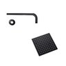 Chuveiro Ducha Slim 20x20 Inox Quadrado Preto Fosco Suporte Parede Area Externa Piscina Banheiro Ral - 8