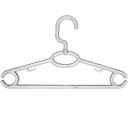 Ver imagem 3 de Cabide de Roupa Giratório Transparente Adulto Magazzino Plástico 42cm para Closet