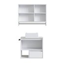 Ver imagem 4 de Conjunto para Banheiro Gabinete Suspenso 60cm com Toalheiro Cuba e Espelheira 80cm Branco