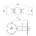 Ver imagem 2 de Fechadura para Porta Divisória Cilíndrica Tulipa Externa Branco 90mm Br90 Py Soprano