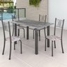 Conjunto Mesa com 4 Cadeiras Tampo de Granito Topázio Sara Yescasa - 1