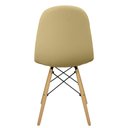 Ver imagem 4 de Cadeira Charles Eames Botonê Eiffel Wood Estofada Couro - Bege
