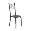 Ver imagem 5 de Conjunto Mesa com 4 Cadeiras Tampo de Granito Topázio Sara Yescasa Prata/Preto Liso/Mart