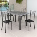 Ver imagem 1 de Conjunto Mesa com 4 Cadeiras Tampo de Granito Topázio Sara Yescasa