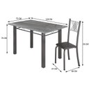 Ver imagem 3 de Conjunto Mesa com 4 Cadeiras Tampo de Granito Topázio Sara Yescasa