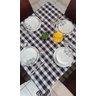 Toalha de Mesa Posta 6 Cadeiras Oxford Xadrez Piquenique 2,50m x 1,40m Preta - 2