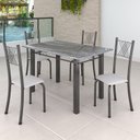 Ver imagem 1 de Conjunto Mesa com 4 Cadeiras Tampo de Granito Topázio Sara Yescasa