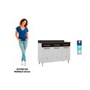 Ver imagem 2 de Balcão de Cozinha de Aço Triplo com Tampo Regina Multimóveis CR6126 Branco/Preto