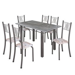 Conjunto Mesa com 6 Cadeiras Tampo de Granito Topázio Sara Yescasa - 2