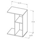 Ver imagem 2 de Mesa de Apoio Lateral Aparador Minimalista Moderno Mesinha de Canto