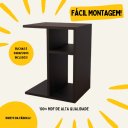 Ver imagem 3 de Mesa de Apoio Lateral Aparador Minimalista Moderno Mesinha de Canto
