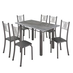 Conjunto Mesa com 6 Cadeiras Tampo de Granito Topázio Sara Yescasa - 2