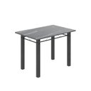 Ver imagem 4 de Conjunto Mesa com 4 Cadeiras Tampo de Granito Topázio Sara Yescasa Prata/Preto Floral/Martelado