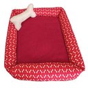 Ver imagem 1 de Cama Pet Simples Soft Pequeno Quadrada: Vermelho