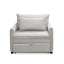 Ver imagem 5 de Poltrona Cama Retrátil Solteiro com Rodízio Cloe Bouclê E03 - D'rossi