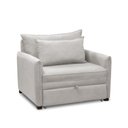 Ver imagem 1 de Poltrona Cama Retrátil Solteiro com Rodízio Cloe Bouclê E03 - D'rossi