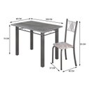 Ver imagem 3 de Conjunto Mesa com 4 Cadeiras Tampo de Granito Topázio Sara Yescasa