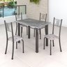 Conjunto Mesa com 4 Cadeiras Tampo de Granito Topázio Sara Yescasa - 1