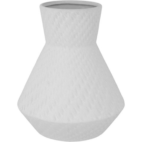 Vaso Decorativo Cachepô 20x17x17cm Cerâmica Branco