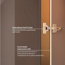 Ver mais imagens de Guarda-Roupa Planejado de Canto Obliquo com 5 Portas Reflectas Orion CabeCasa MadeiraOriginals Marrom