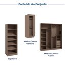 Ver imagem 6 de Guarda-Roupa Planejado de Canto Obliquo com 5 Portas Reflectas Orion CabeCasa MadeiraOriginals Marrom