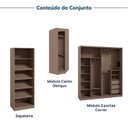 Ver imagem 6 de Guarda-Roupa Modulado de Canto Obliquo com 5 Portas Reflectas Orion CabeCasa MadeiraOriginals