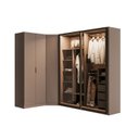 Ver imagem 3 de Guarda-Roupa Planejado de Canto Obliquo com 5 Portas Reflectas Orion CabeCasa MadeiraOriginals Marrom
