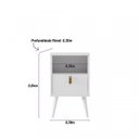 Ver imagem 5 de Kit 2 Mesas de Cabeceira 1 Gaveta 1 Nicho Pés Palito Retrô Búzios 