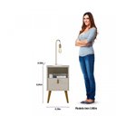 Ver imagem 6 de Kit 2 Mesas de Cabeceira 1 Gaveta 1 Nicho Pés Palito Retrô Búzios Branco