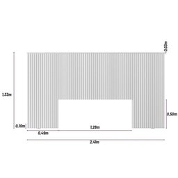 Kit Cabeceira Casal Queen Ripada 240cm com 2 Mesas de Apoio 1 Gaveta 1 Nicho Pés Palito  - 7