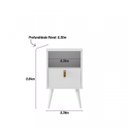 Ver mais imagens de Kit Cabeceira Casal Queen Ripada 240cm com 2 Mesas de Apoio 1 Gaveta 1 Nicho Pés Palito 