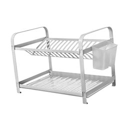 Kit Escorredor Montado P/ 16 Pratos com Porta Talheres Pp - 20.16p + Porta Detergente Inox - 2