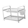 Kit Escorredor Montado P/ 16 Pratos com Porta Talheres Pp - 20.16p + Porta Detergente Inox - 2