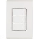 Ver imagem 1 de Conjunto 4x2 com 3 Interruptores Simples Tramontina Liz 10 a 250 V Branco Tramontina