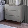 Mesa de Cabeceira com 3 Gavetas 70cm Pés em Metal 100% MDF - 4