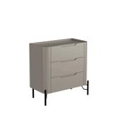 Ver imagem 2 de Mesa de Cabeceira com 3 Gavetas 70cm Pés em Metal 100% MDF