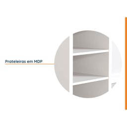 Estante Multiuso Baixa 2 Prateleiras em Tamburato Acabamento em BP Ficus CabeCasa MadeiraMadeira - 6