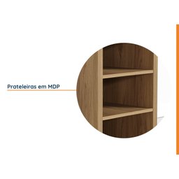 Estante Multiuso Baixa 2 Prateleiras em Tamburato Acabamento em BP Ficus CabeCasa MadeiraMadeira - 6