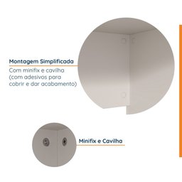 Mesa de Escritório em L Tamburato Acabamento em BP 135cm Ficus CabeCasa MadeiraMadeira - 7
