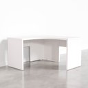 Ver imagem 3 de Escrivaninha Mesa Escritório em L Tamburato Acabamento em BP Ficus 135cm CabeCasa MadeiraOriginals Branco