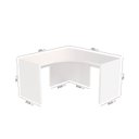 Ver imagem 4 de Escrivaninha Mesa Escritório em L Tamburato Acabamento em BP Ficus 135cm CabeCasa MadeiraOriginals Branco