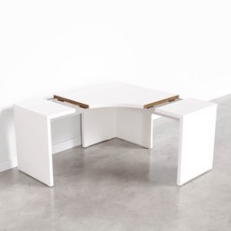 Mesa de Escritório em L Tamburato Acabamento em BP 135cm Ficus CabeCasa MadeiraMadeira - 9