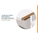 Ver imagem 6 de Escrivaninha Mesa Escritório em L Tamburato Acabamento em BP Ficus 135cm CabeCasa MadeiraOriginals Branco