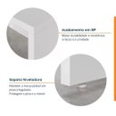 Ver imagem 7 de Escrivaninha Mesa Escritório em L Tamburato Acabamento em BP Ficus 135cm CabeCasa MadeiraOriginals Branco