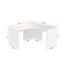 Ver imagem 3 de Escrivaninha Mesa Escritório em L Tamburato Acabamento em BP 135cm Ficus CabeCasa MadeiraOriginals