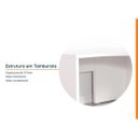 Ver imagem 5 de Escrivaninha Mesa Escritório em L Tamburato Acabamento em BP Ficus 135cm CabeCasa MadeiraOriginals Branco