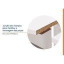 Ver imagem 6 de Escrivaninha Mesa Escritório em L Tamburato Acabamento em BP Ficus 135cm CabeCasa MadeiraOriginals Branco