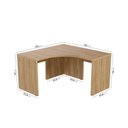 Ver imagem 5 de Escrivaninha Mesa Escritório em L Tamburato Acabamento em BP Ficus 135cm CabeCasa MadeiraOriginals Marrom